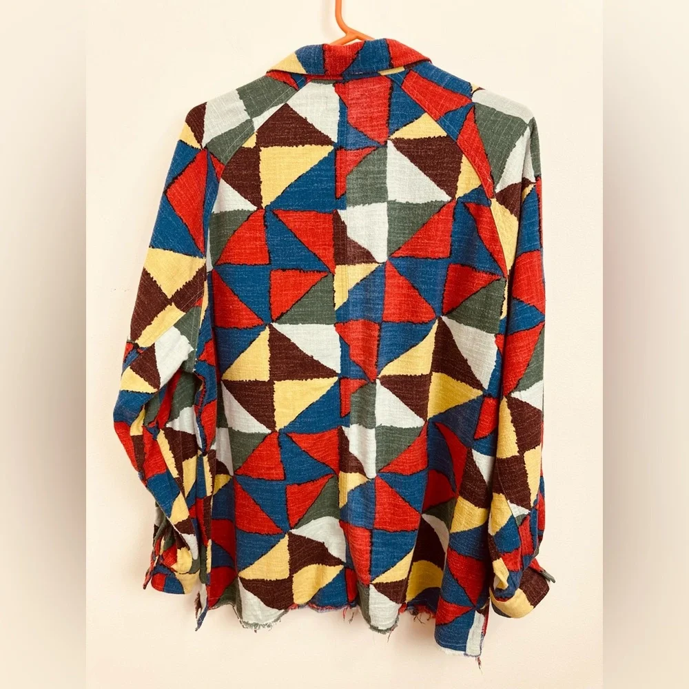 Colorful Geometric Patterned Jacket - Picture 5 of 10